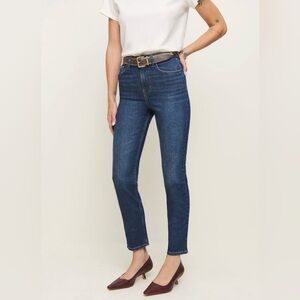 NWT Reformation- Ezra Super Stretch High Rise Straight Jeans. Size 34